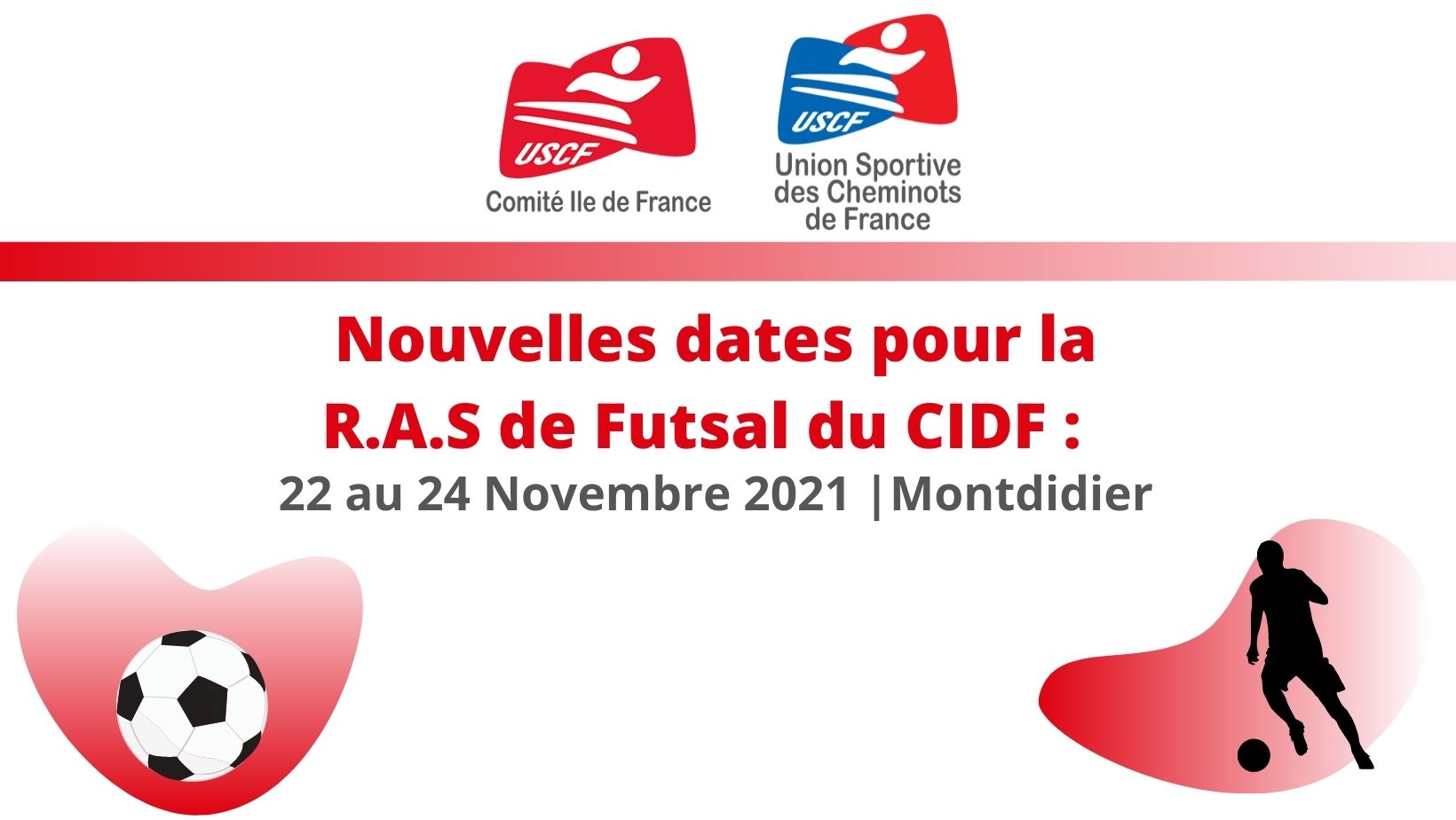 Nouvelles dates pour la R.A.S de Futsal du CIDF