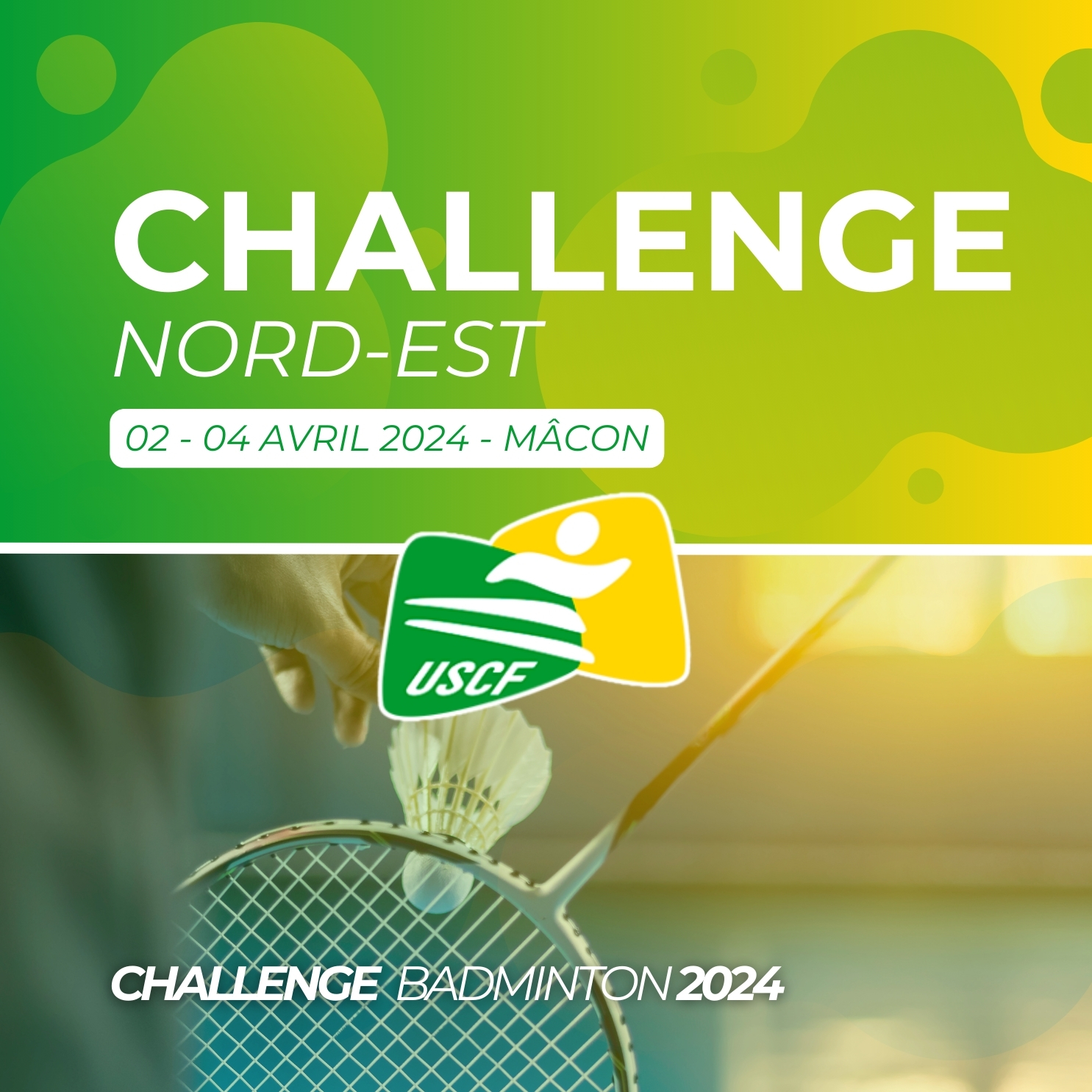 Le challenge de badminton du Comité Nord-Est à Mâcon