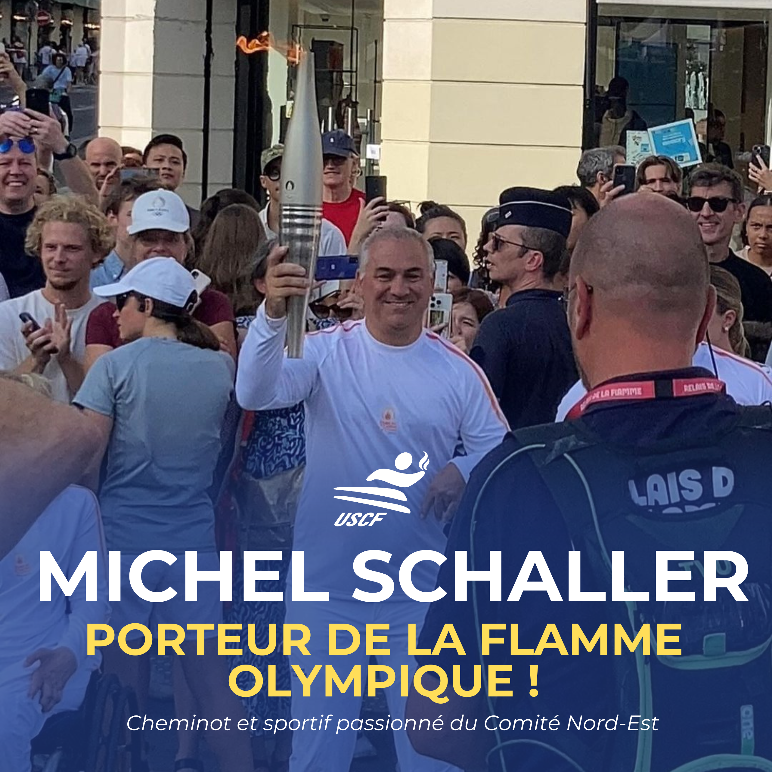 Michel Schaller porte la flamme paralympique à Paris !