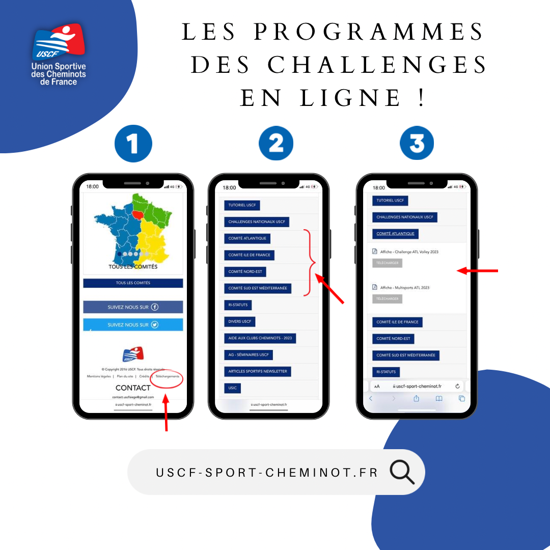 Les programmes des Challenges dans la rubrique Téléchargement