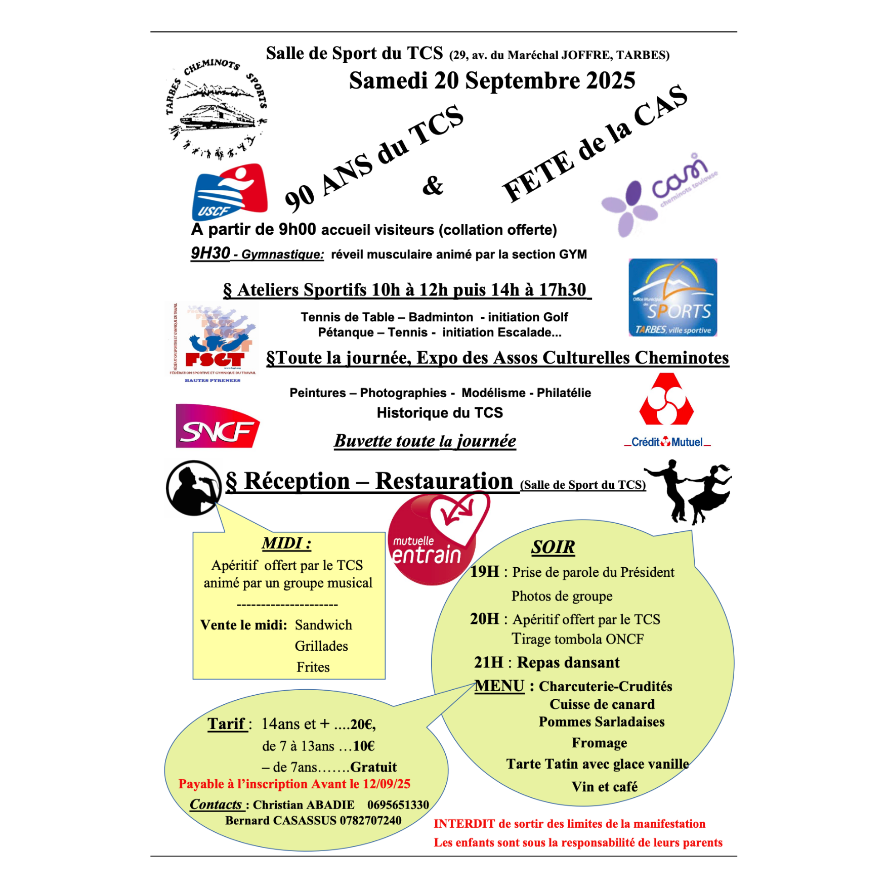90 ANS DU TARBES SPORT CHEMINOT !