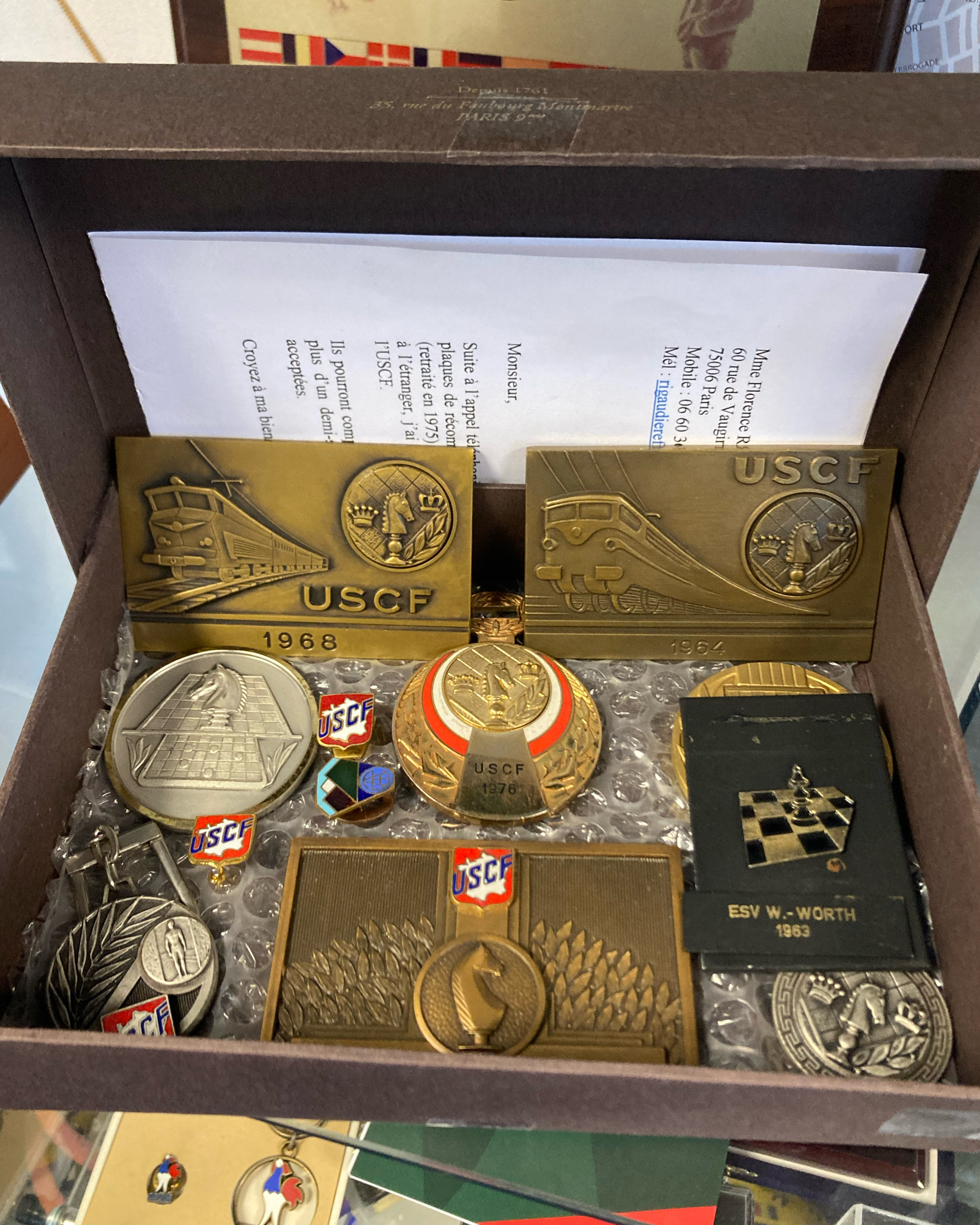 Des médailles historiques au siège de l'USCF