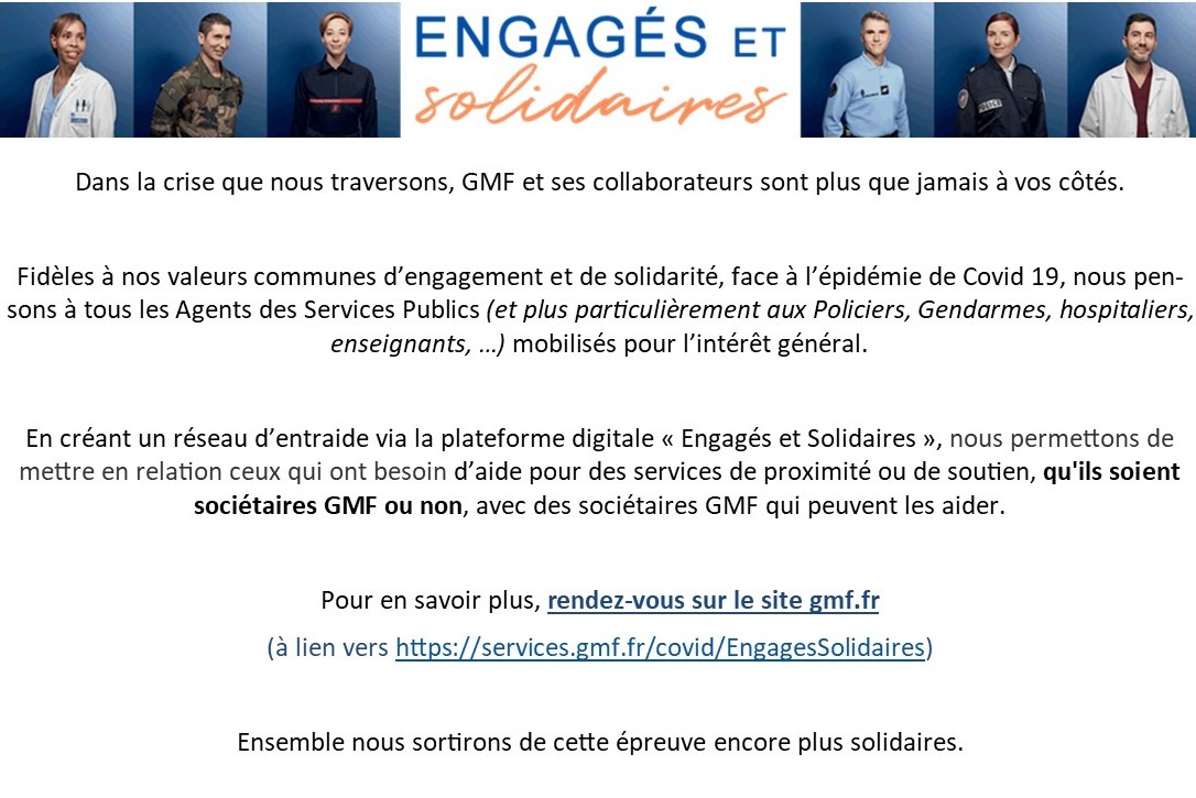 USCF et GMF engagés et solidaires