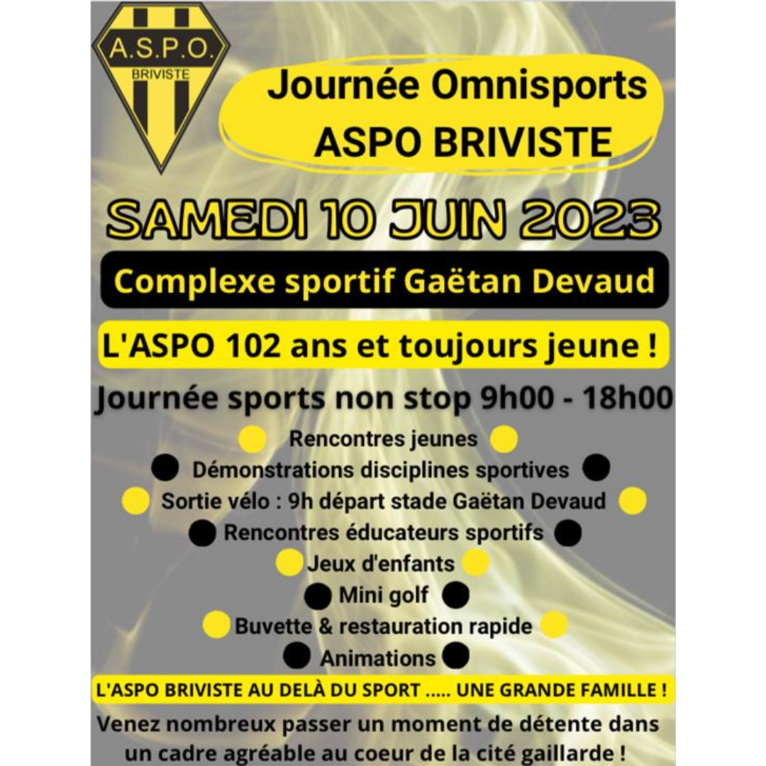 Une journée omnisports organisée par le club cheminot de l'ASPO Brive