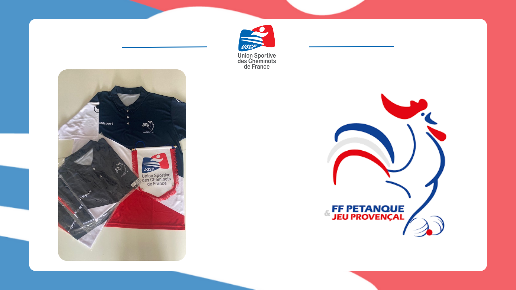 De magnifiques maillots de la FFPJP pour les prochains vainqueurs du challenge USCF de Pétanque