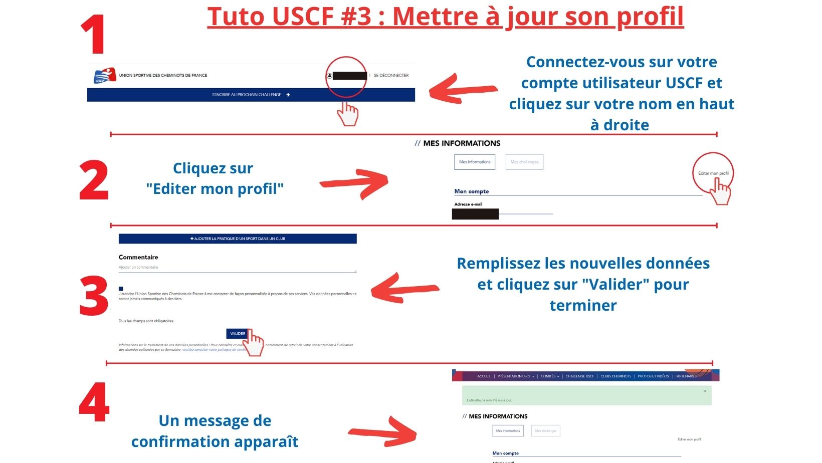 Les tuto USCF #3 : Mettre à jour son profil