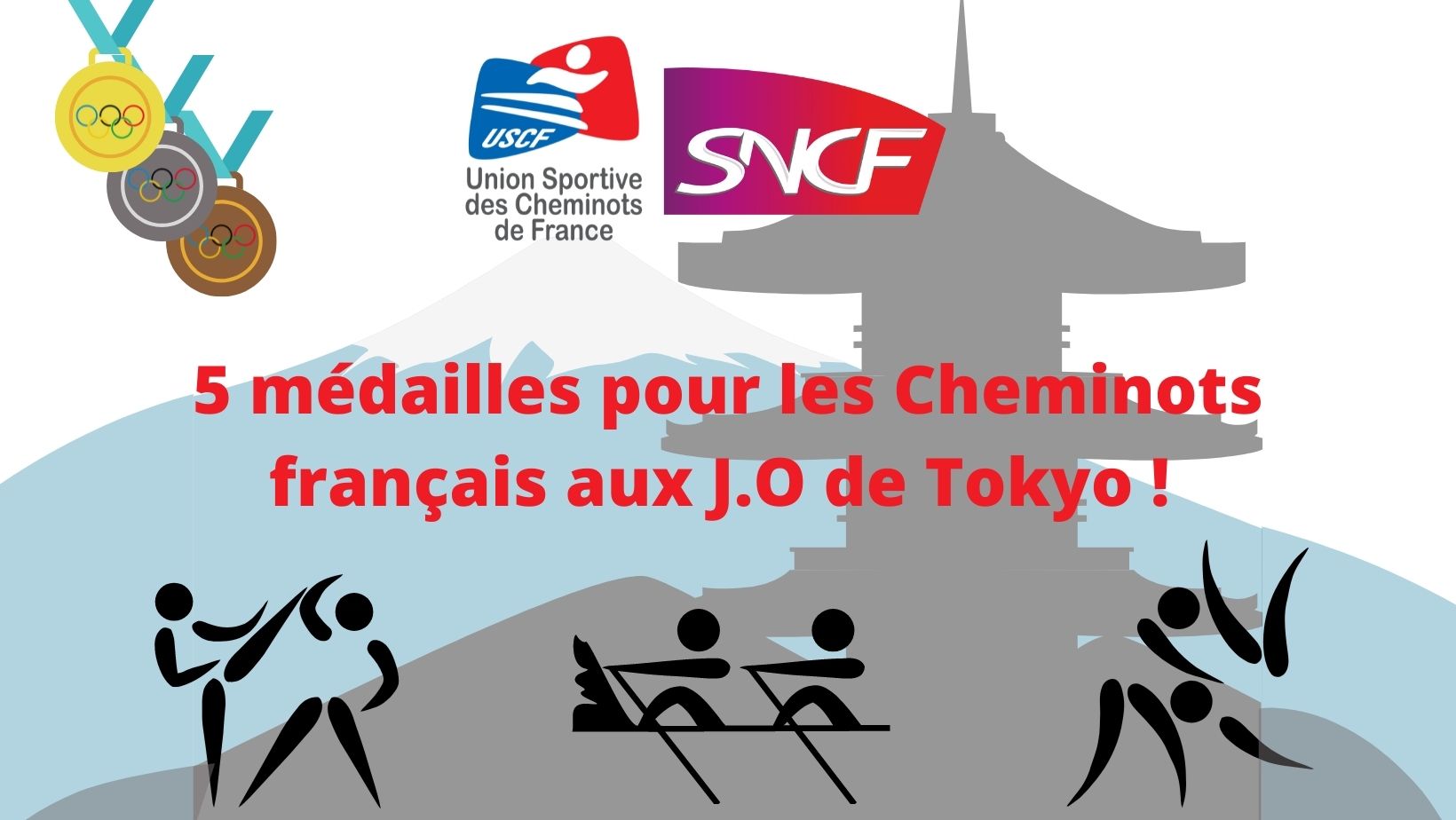 De nombreuses médailles olympiques pour des Cheminots aux Jeux Olympiques de Tokyo !