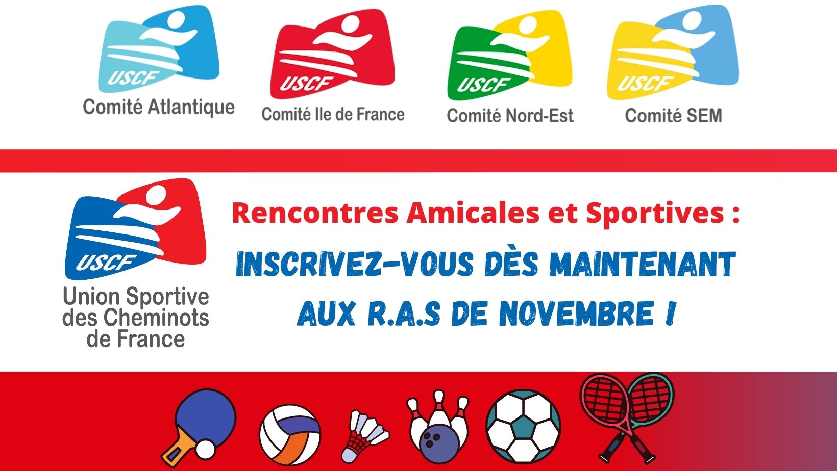 Inscrivez vous aux R.A.S de Novembre !