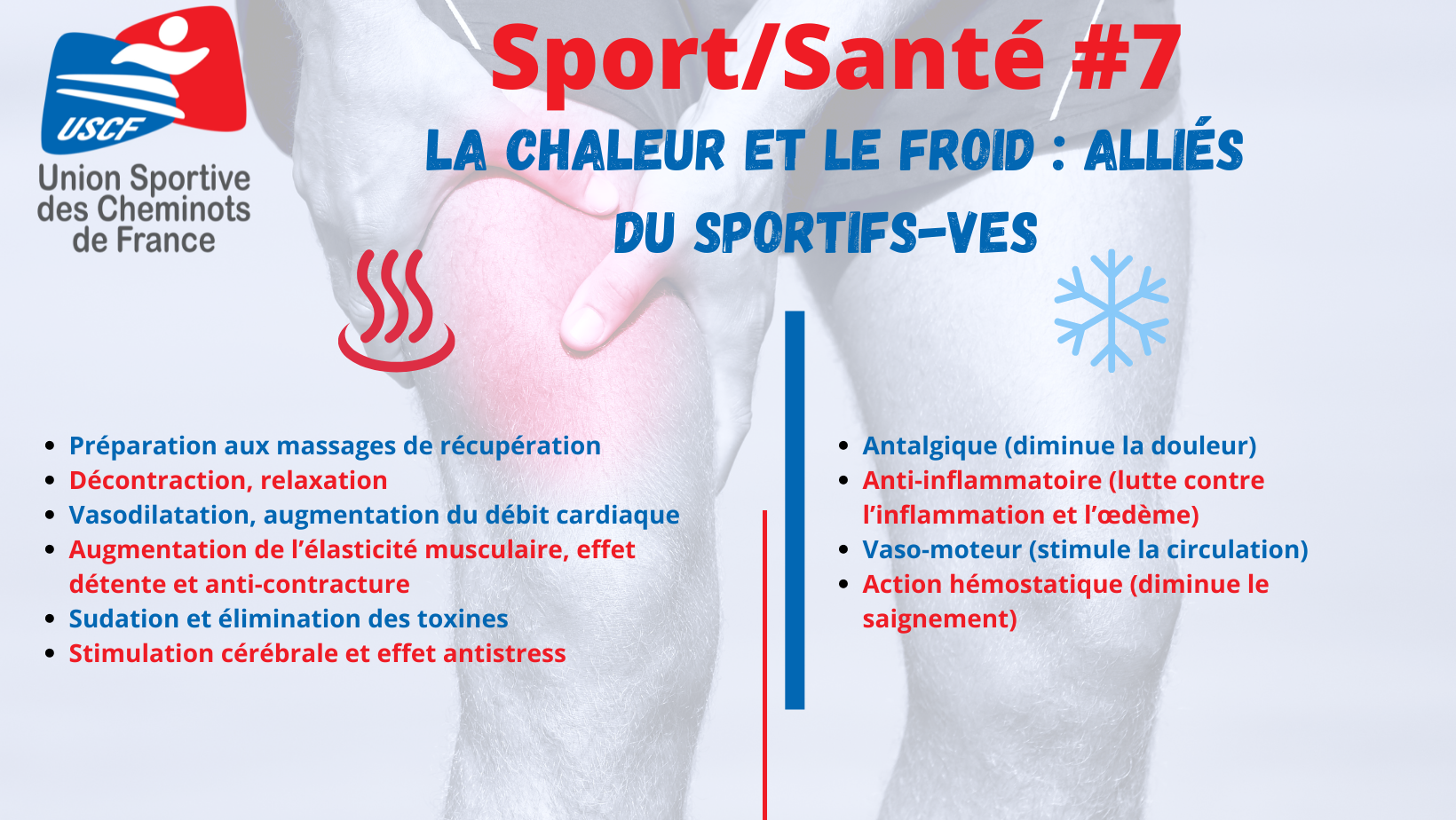 Sport Santé #7 : les effets du froid et de la chaleur pour la récupération