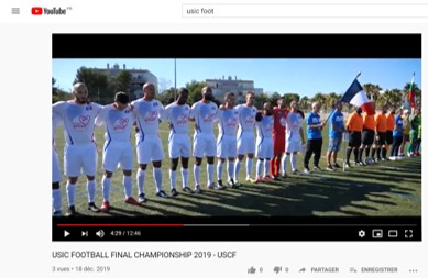 La Vidéo officielle de l'USIC de Football 2019 en France